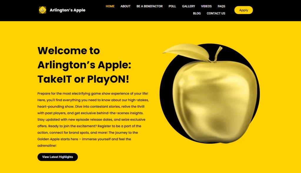 Arlingtons Apple website