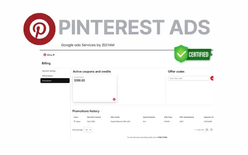 pinterest ads, twitter ads, x ads, ads services by zeeyam digital marketing agency